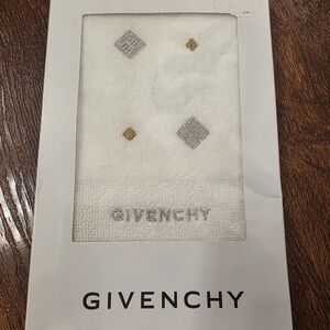 Givenchy White Towel with Gold and Gray Accents
